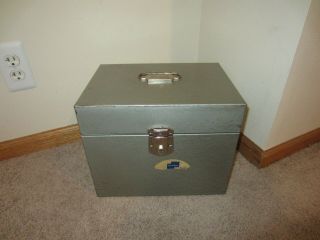 Vintage Hamilton Metal Products Filing Storage Box No Key