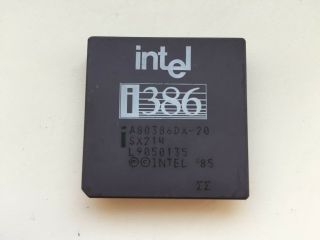 Intel 386,  A80386dx - 20,  Intel 386dx - 20 Sx214,  Dbl Sigma,  386dx Cpu,  Vintage Cpu