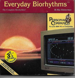 Everyday Biorhythms Personal Companion 3& 1/2 " Disk Ibm Pc 1993