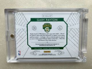 2014 - 15 National Treasures Gary Payton Sneaker Swatches Patch Auto /49 2
