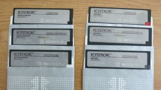 Keystroke Data Base & Report Writer Software On 5 1/4 Floppy Disks For Apple Iii