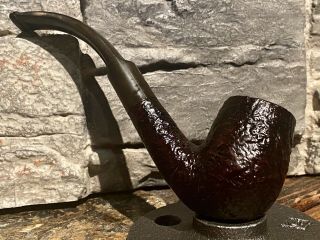 Dunhill Shell rustic Vintage Estate Tobacco Pipe made in England bent billiard 3