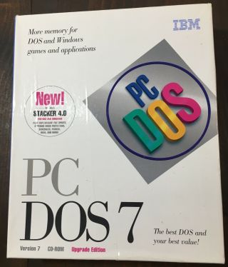 Vintage Ibm Pc Dos 7 Upgrade Edition With Cd - Rom,  Circa 1995