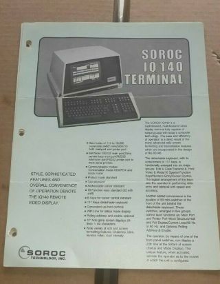 Soroq Iq140 Terminal S - 100 Auto - Loader Mits Altair 4 - Port I/o