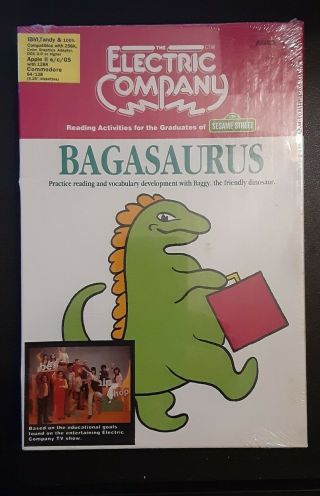 Electric Company Bagasaurus Software For Apple Ii Vintage Disk.