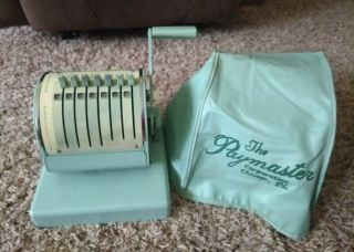 Vintage Paymaster Series X - 550 Check Writer Stamping Machine With Plastic Cover