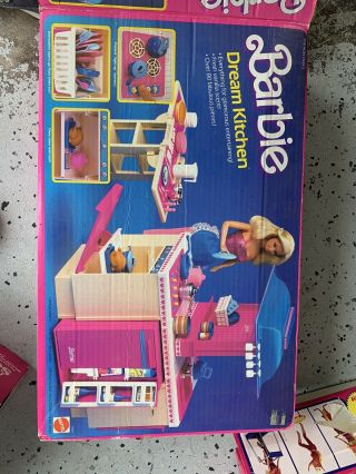 Vintage 1984 Barbie Dream Kitchen With Accessories Factory Mattel