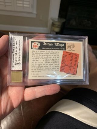 1997 Topps Mays Autograph 6 Willie Mays 1955 Bowman BGS 8 Autograph 8 2