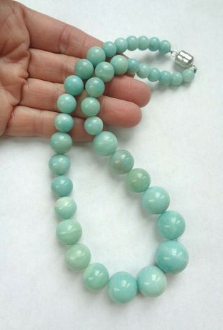 Vintage Turquoise Larimar Blue Green Bead Necklace