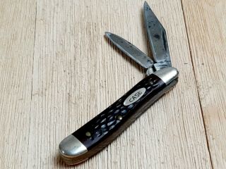 Vintage Case Xx Peanut Knife 2 - 3/4 " Two Blade 1978 2 Dot Clip Pen 62200 Usa
