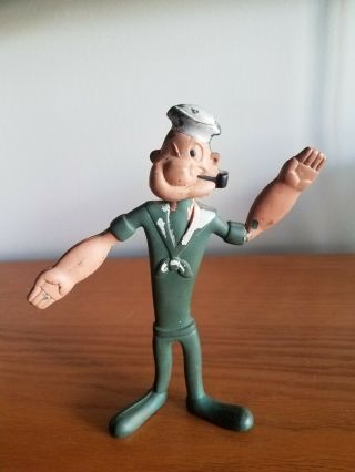 Vintage 1968 King Features Syndicate Rubber Bendable Popeye Figure 6 " Toy