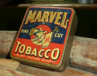 Marvel Tobacco tin Michelides Perth Australian made 1oz 3