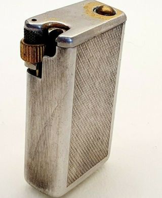 FLAMINAIRE STERLING SILVER CASE cigarette lighter vintage 1960 ' s AS PARTS 2