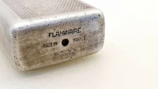 FLAMINAIRE STERLING SILVER CASE cigarette lighter vintage 1960 ' s AS PARTS 3