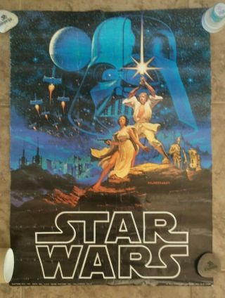 Vintage 1977 Star Wars Movie Poster 28 " X 20 " Image Factory U.  S.  A.