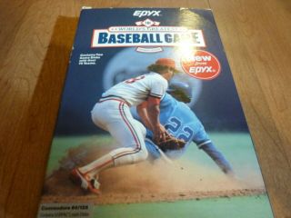 World S Greatest Baseball Game By Epyx For Commodore 64/128,  Boots Up,  Cib