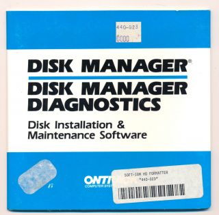 Ontrack Disk Manager Software (hd Install) For Ibm Pc Hard Drives - 5.  25 Disk