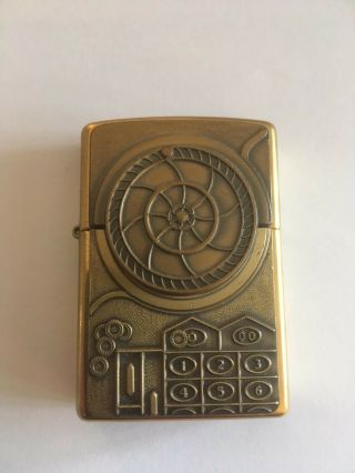 Solid Brass Zippo Lighter,  Roulette,  Unstruck,  Pre Owned
