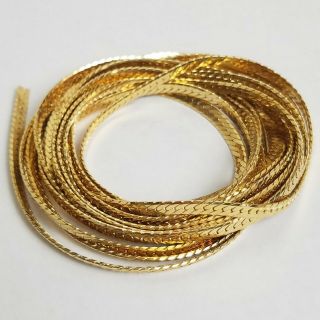 Vintage 4mm Herringbone Chain Jewelry Making Bulk 103 " / 8,  Feet 14k Gold Plated