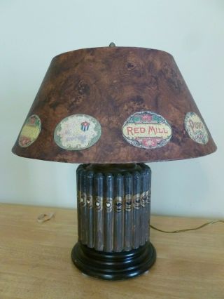 Vintage Tyndale Frederick Cooper Chicago Cigar Table Lamp.  Rare