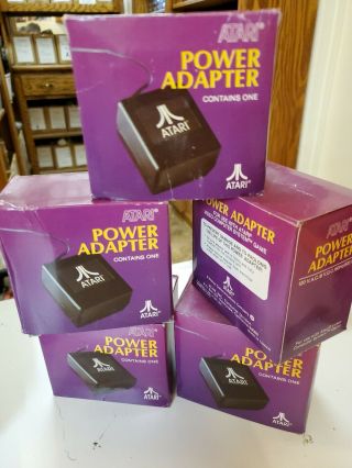 2600 Power Supply Ac Adapter Plug 1 Each Orig Atari Dammaged Box Purple