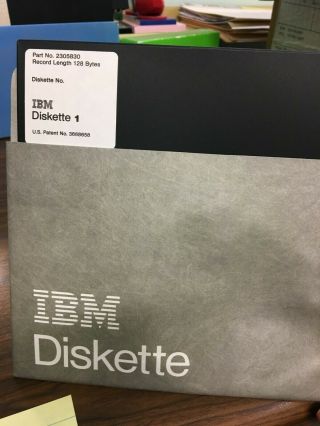 Ibm Diskette 1 Part 2305830 128 Bytes Giant Floppy Disk 8 - Inch