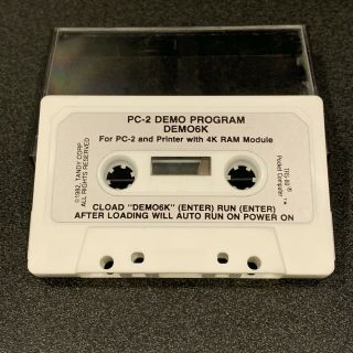 Demo Program For Trs - 80 Pc - 2 Handheld Computer Vintage Calculator Software Hhpc