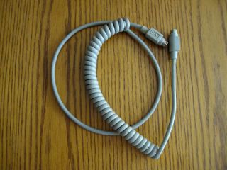 Vintage Apple Macintosh Keyboard Cable Adb 4 - Pin Male Connectors 6ft