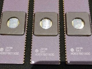 Vintage Gold Top Hitachi Hd637b01xoc Processor Cpu Chip - Collectors Ic - Nos
