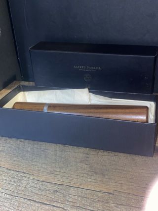 Dunhill Mf1001r Wood W Sterling Cigar Tube Case Holder England 7 5/8