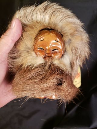 Vintage Naber Kid Eskimo Doll Retired Wood Alaska Hand - made 2