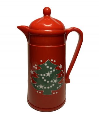 Vintage Waechtersbach West Germany Red Christmas Tree Thermal Coffee/tea Carafe