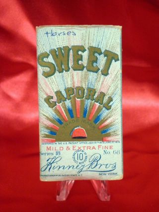 1883 Kinney Brothers Tobacco Co.  Sweet Caporal Cigarettes Pack Box
