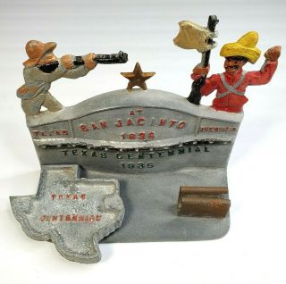 Vintage 1936 Texas Centennial Aluminum Ashtray Battle Of San Jacinto Houston Tx