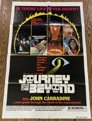 Journey Into The Beyond - Rare Horror Cult Vintage Movie Poster