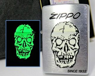 Skull Luminova Luminous Glow In The Dark Zippo 2004 Mib Rare 21180438