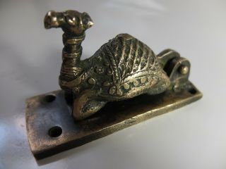Vintage Antique Style Hand Made Solid Brass Camel Sculpture Door Knocker