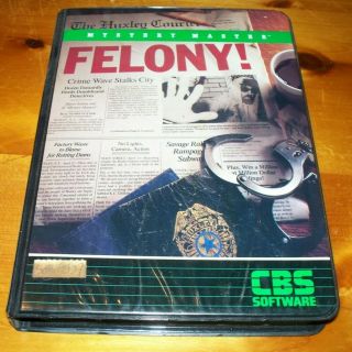 1984 Cbs Software Felony Apple Ii,  Iie,  Iic Case,  Manuals& Items