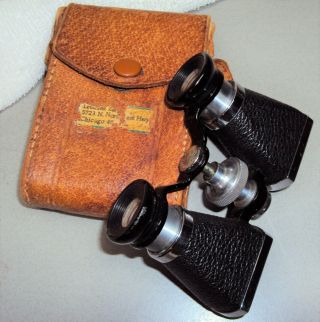 Ofuna Vintage Prism 3 X 10 Binoculars Opera Glasses Case