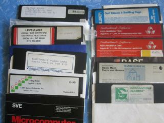 Assorted Math Disks For Apple Ii & Iie Computer Vintage 5.  25 Disks 13 Disks