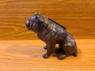 Vintage Antique English Ronson Bronze Bulldog Striker Lighter 1930 
