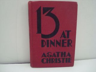 Vintage " 13 At Dinner " By Agatha Christie (fourth Printing 1933) Hardcover No D