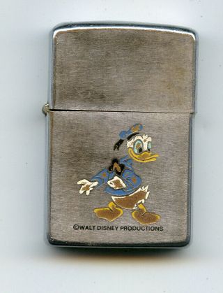 Zippo Lighter " Donald Duck " Walt Disney Productions