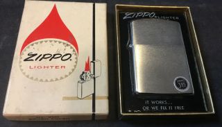 Vintage Zippo Lighter Mib W/box - 1970 Plain No Advertising