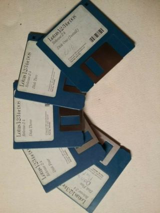 Lotus 1 - 2 - 3 For Dos Release 2.  4 - 3.  5 Floppy Disks