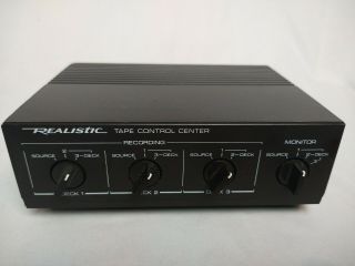 Realistic Stereo Tape Control Center Vintage 42 - 2115 3 Decks Walnut Grain Finish