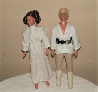 Rare Vintage Luke Skywalker And Princess Leia 12 " Doll Star Wars