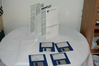 4 Dr.  Dos 6.  0 Diskettes Startup Viewmax Utilities 1 & 2 Reference Card Incl.