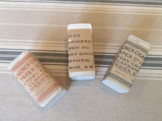 3 Antique French Cigarette Paper Co Clapham London Rolling Papers 1920s British