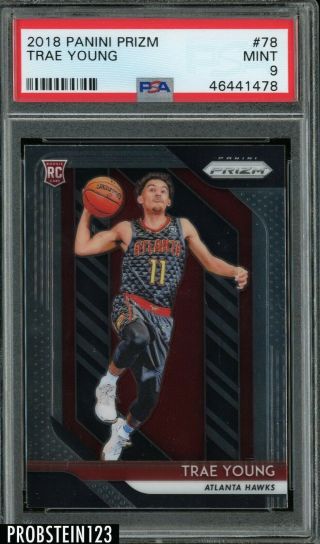 2018 Panini Prizm 78 Trae Young Rc Rookie Psa 9